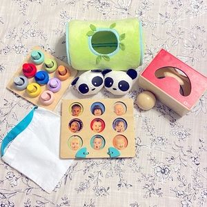 Kiwico Panda Crate Learning Wooden Toy Assortment